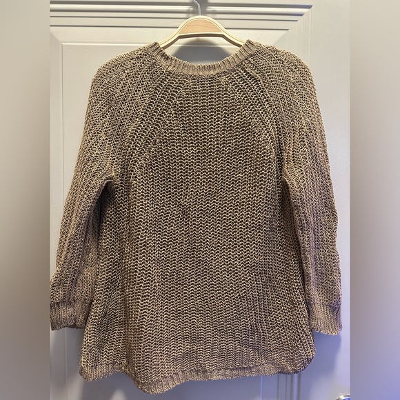 J. Crew Women’s Relaxed-Fit Linen Beach Pullover Sweater In Tan Size Small - Picture 3 of 9